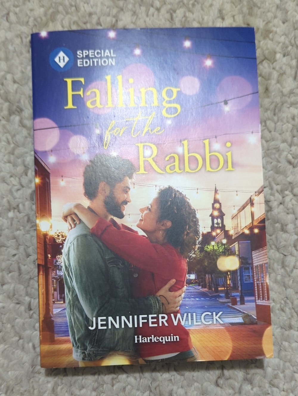Falling for the Rabbi by Jennifer Wilck - Purple & Yellow Cover